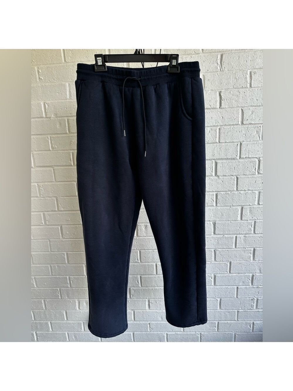 Lentta Men's Navy Fleece Sweatpants Warm Athletic Sherpa Lined Track Joggers XXL